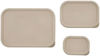 Glass Food Storage Containers with Lids - 12 Piece - 3 x 10.5 oz, 1 x 26.5 oz & 2 x 40.57 oz Glass with BPA-Free Leak Resistant Stackable Lids - Microwave, Oven & Dishwasher Safe - Cashew Cream