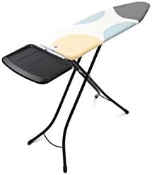 Brabantia Size B Ironing Board (49x15 in) 7 Height Options, Solid Steam Unit Rest Holder (Spring Bubbles) Non-Slip Feet, Anti-Collapse Child Locks