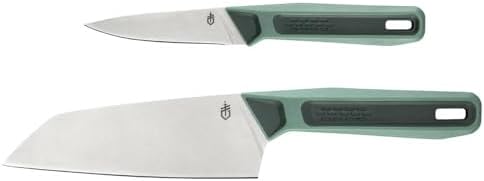 Gerber Gear ComplEAT Cutting Board Set - Cutting Board Kit with Polypropylene & Bamboo Cutting Boards - Features Paring Knife & Chef's Knife in Nesting Design