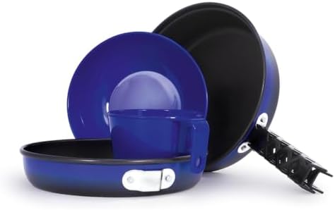 GSI Outdoors Bugaboo Ceramic Mess Kit, 1 qt Pot, 8 in Frypan/Lid