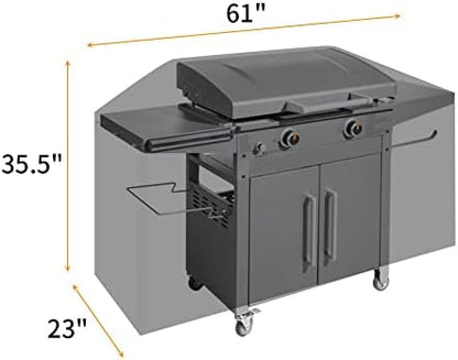 iCOVER Griddle Cover for Blackstone 28" ProSeries Griddles 600D Heavy Duty Waterproof Canvas with Front Side Opening