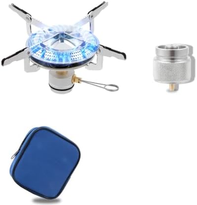 Small Backpacking Stove Portable Camping Stove Burner with Butane Adapter