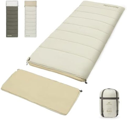 Naturehike Camping Sleeping Bag for Adults, 36/54℉, Spliceable Double Sleeping Bag 3 Seasons, Lightweight Waterproof Sleep Bags for Cold&Warm Weather