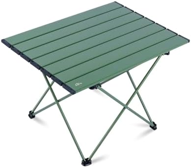 iClimb Ultralight Compact Camping Folding Table (Green - L)