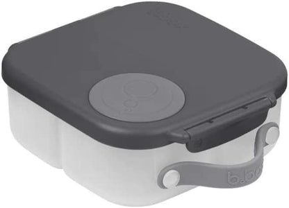 b.box Mini Lunch Box, Bento Box for Kids, Snack Container with 2 Leak Proof Compartments, Reusable Snack Containers with Lids, Kids Lunch Boxes Ages 3+, BPA Free, 4 1/4 Cup Capacity (Graphite)