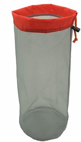 Alemon Lightweight See-through Mesh Stuff Sack Ditty Bags, Nylon Drawstring Storage Pouch Bags for Camping Travel Hiking, Set of 3