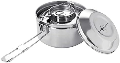 Fire Maple Antarcti S/S Kettle Pot Combo Set | 18-8 Stainless Steel | all Steel Construction | Ideal for Camping Bushcraft Use | Compact Cookware Set
