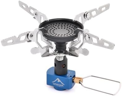 Widesea Camping Burner Stove 3300W Outdoor Gas Stove Small Backpacking Stoves Portable Bottletop Backpacking Stove Portable Tourist Survival Bushcraft Kitchen