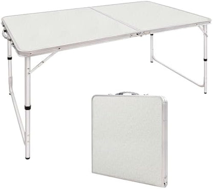 RedSwing 4ft Aluminum Camping Table, 48x24 Inch Portable Folding Table with Adjustable Height, Lightweight for Outdoor Picnic, Beach, BBQ, Camping & Indoor Use