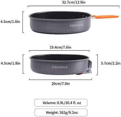 Fire-Maple 7.6 Inch Camping Frying Pan Portable Nonstick Camping Skillet