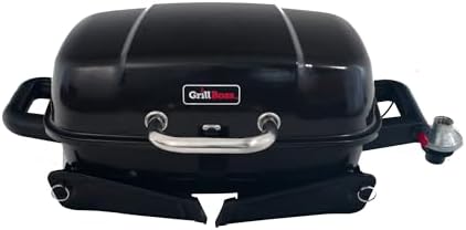 Grill Boss 1 Burner Portable Gas Grill, 10,000 BTU Propane Tabletop BBQ with Porcelain Coated Grate for Camping, Patio, and Outdoor Cooking, Black