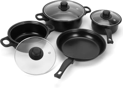 13 Piece Cookware Set Portable Lightweight Cast Iron Pots and Pans Set