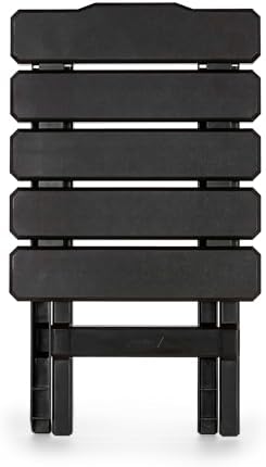 Camco Adirondack Quick-Folding Plastic Outdoor Side Table, Mocha, 51882