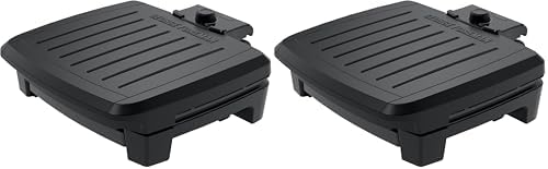 GEORGE FOREMAN® Contact Submersible™ Grill,5-Serving - Adjustable Temperature Control,Black Plates,Wash the entire-grill,(Pack of 2)