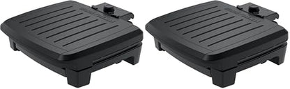 GEORGE FOREMAN® Contact Submersible™ Grill,5-Serving - Adjustable Temperature Control,Black Plates,Wash the entire-grill,(Pack of 2)