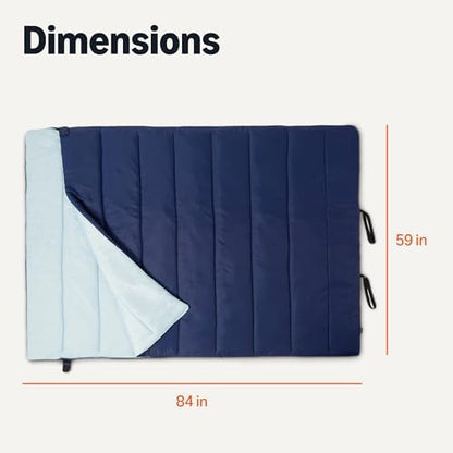 Amazon Basics Sleeping Bags for Adults, Camping Essentials, 3 Season Warm & Cool Weather