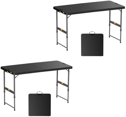 FanttikOutdoor Folding Table 4 Foot Quick Adjust Portable Plastic 4 Heights