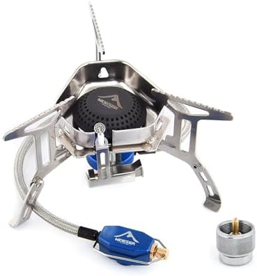 Widesea 3500W Windproof Camp Stove,Camping Gas Stove, Small Camping Stove with Piezo Ignition,Portable Collapsible Stove for Outdoor,Picnic, and Backpacking Hiking