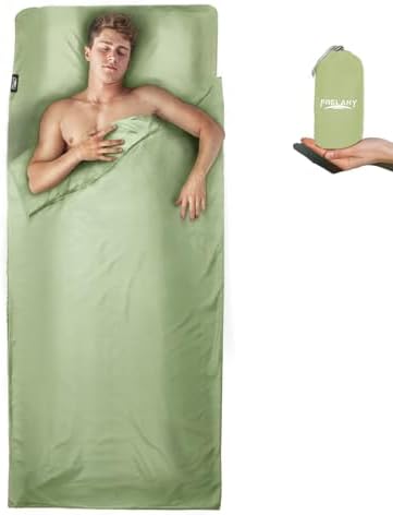 Frelaxy Sleeping Bag Liner, XL Travel Sheet for Camping, Hotels and Hostels