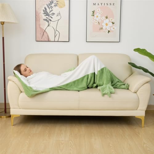 Wearable Dinosaur Blanket for Adults Hoodie Animal Sleeping Bags Soft Cozy Dinosaur Gifts(XXL fit for Height 5'9"-6'1")