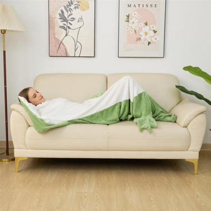 Wearable Dinosaur Blanket for Adults Hoodie Animal Sleeping Bags Soft Cozy Dinosaur Gifts(XXL fit for Height 5'9"-6'1")