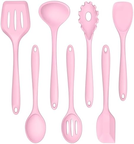 TeamFar Silicone Cooking Utensil Set of 7, Kitchen Cooking Utensil Set