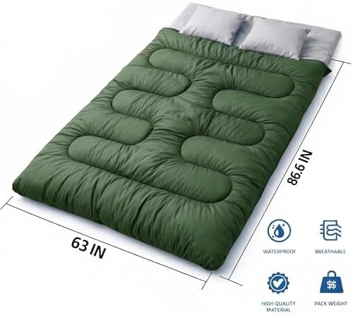 MalloMe Sleeping Bags for Adults Cold Weather & Warm - Backpacking Camping Sleeping Bag for Kids 10-12, Girls, Boys - Lightweight Compact Camping Essentials Gear Accessories Hiking Sleep Must Haves