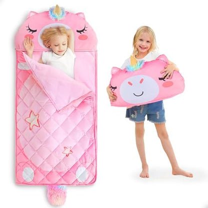 iPlay, iLearn Kid Sleeping Bag, Unicorn Slumber Sack, Toddler Girl Nap Mat
