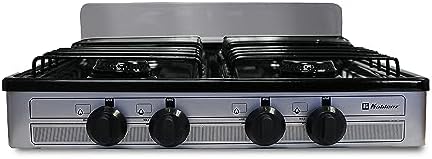 Koblenz PSK-400S 4 Portable Porcelain Cover and Four 16, Silver, Stainless