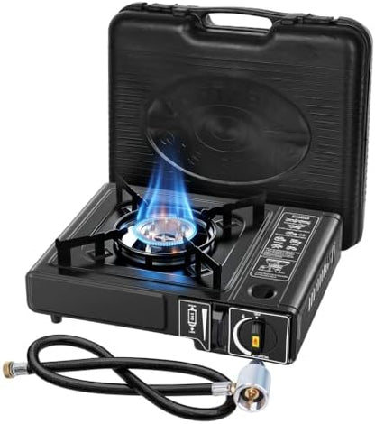 Dual Fuel Camping Stove 7800 BTU, Portable Propane Butane Burner