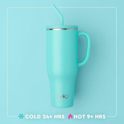 Swig Life 40oz Mega Mug, 40oz Tumbler with Handle and Straw, Extra Large Insulated Tumblers, Cup Holder Friendly Travel Mug (Pennsylvania)