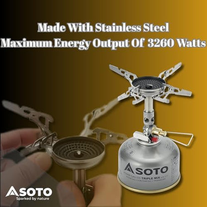 SOTO WindMaster Backpacking Stove with 4Flex, Canister Not Included