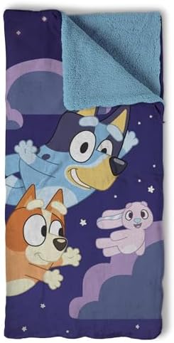 Silk Touch Sherpa Slumber Bag for Boys and Girls, Sleeping Bag with Zipper, Sleepover Set, 27 x 56 inches