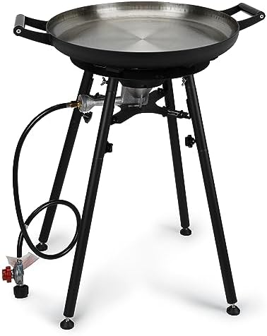 ONLYFIRE GRILLS Propane Paella Burner Stand Set with 21" Paella Pan, GS300