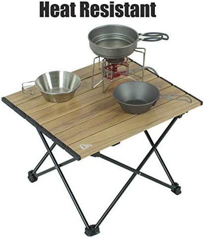 iClimb Ultralight Compact Camping Folding Table (Green - L)
