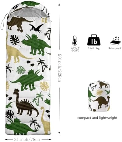 QOOMO Camping Sleeping Bags,3 Season Warm & Cool Weather,Lightweight,Waterproof Sleeping Bags for Adults & Kids,Traveling,and Outdoors,Camping Gear Equipment