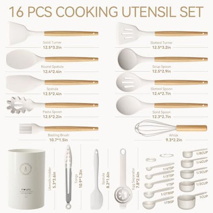 Silicone Kitchen Utensils Set, Food-grade Cooking Utensils, BPA-Free
