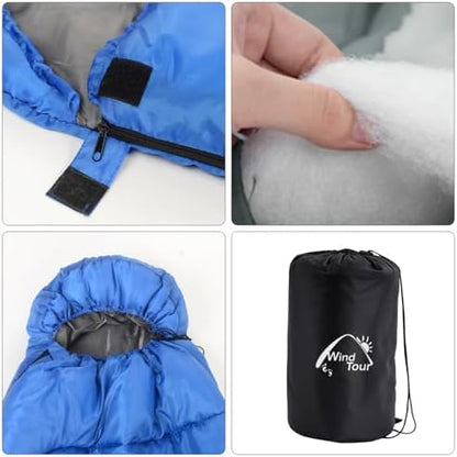 Wind Tour 3 Season Lightweight Waterproof Sleeping Bag Indoor & Outdoor for Hiking Backpacking Camping Traveling