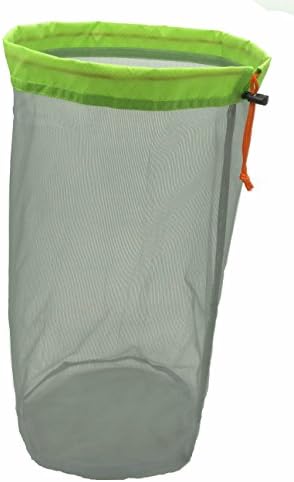 Alemon Lightweight See-through Mesh Stuff Sack Ditty Bags, Nylon Drawstring Storage Pouch Bags for Camping Travel Hiking, Set of 3