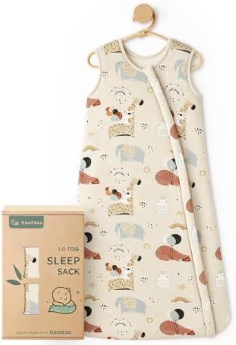 Yoofoss Baby Sleep Sack 12-18 Months Rayon Made from Bamboo 1.0 Tog