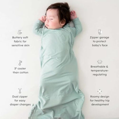 KYTE BABY Sleep Bag 0.5 TOG, Rayon Made From Bamboo Wearable Blanket, Dual Zipper For Infants And Toddlers Nursery Essentials