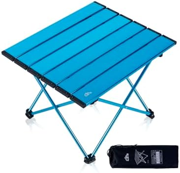 iClimb Ultralight Compact Camping Folding Table (Blue - S)