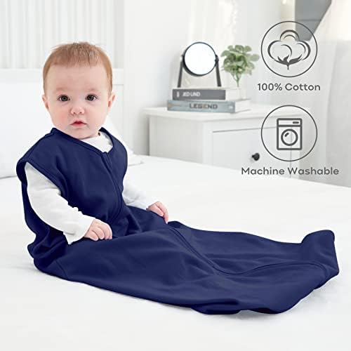 Yoofoss Baby Sleep Sack 12-18 Month 0.5TOG 100% Organic Cotton 2-Way Zipper