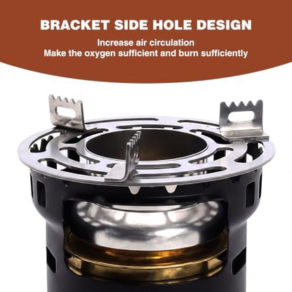 REDCAMP Alcohol Stove Backpacking,Alcohol Burner Stove with Aluminium Stand