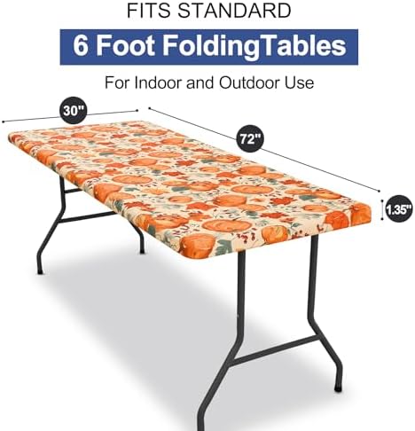 homing Rectangle Table Cloth Cover 6 Foot Elastic Fitted Tablecloth