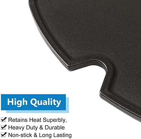 Uniflasy 7034 Cast Iron Griddle Plate for Weber Traveler 9010001 Gas Grill