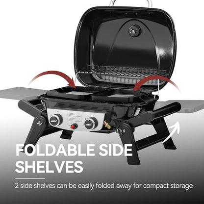 Royal Gourmet GT2005 2-Burner Portable Propane Gas Grill, Black