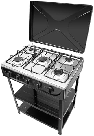 5 Burner Natural Gas Cooking Stove, 2.5KW Outdoor Portable Gas Stove
