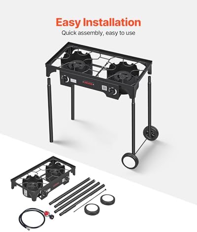 VEVOR Outdoor Propane Gas Stove, Propane LPG Gas Camping Stove,