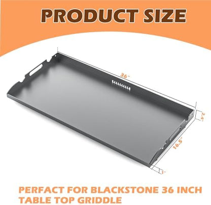 New Upgrade 36 Inch Griddle Top for Blackstone 36" Flat Top Grill 1560 1818 1825 1820 1803, Gas Griddle Replacement Parts with Rear Grease System for Most Blackstone 36" Flat Top Grill